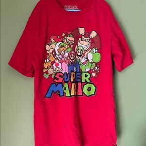 Vintage? Nintendo Red Super Mario Character Graphic Tee
